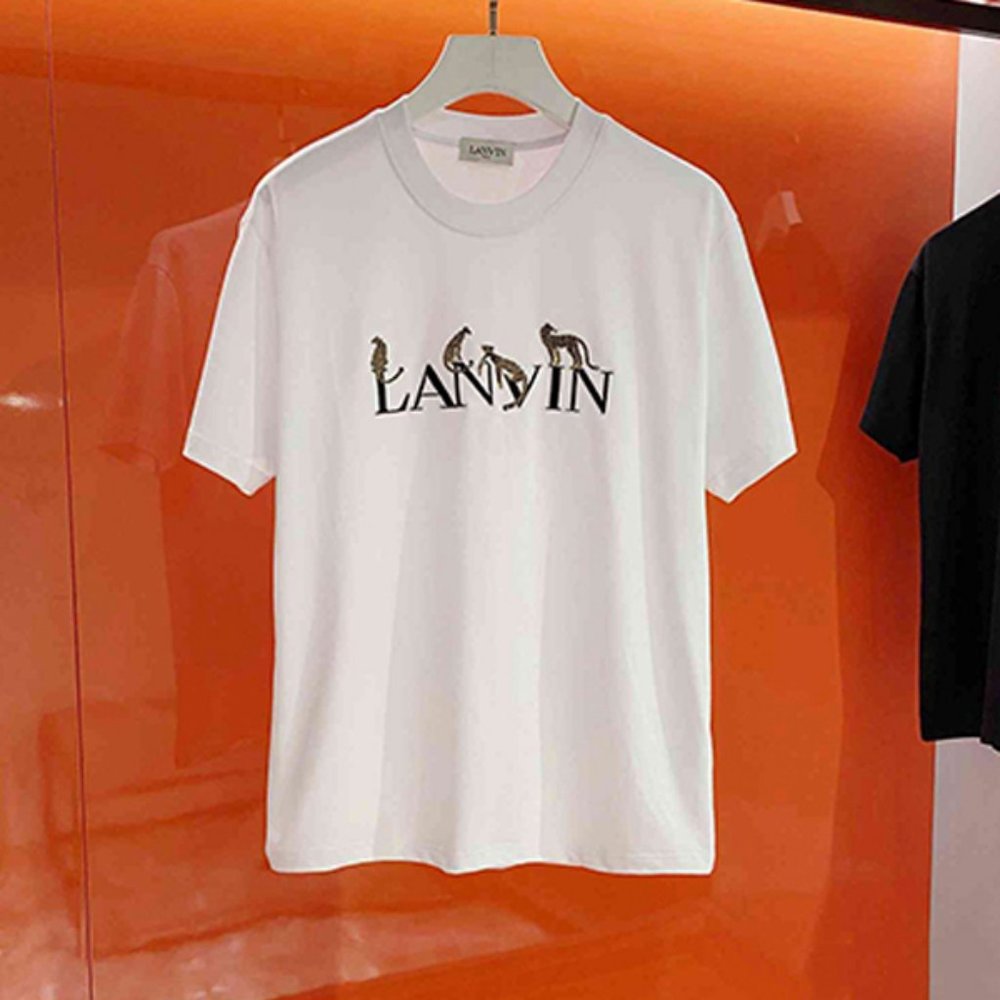 Lanvin T-Shirt Embroidery Tees- Short Sleeve White